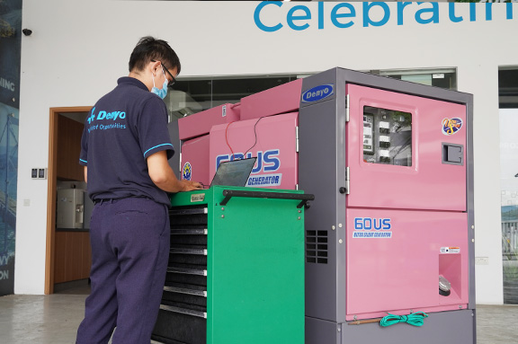 Checking Denyo generator