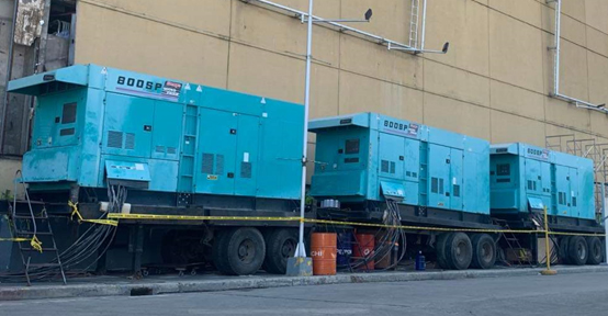Denyo DCA-800SPK Generators supplying power to the mall