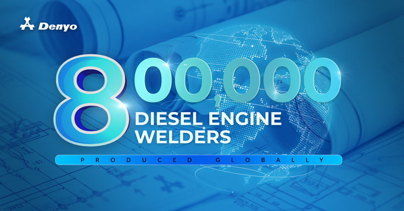 Achievement: Global Production of 800,000 Denyo Diesel Engine Welders