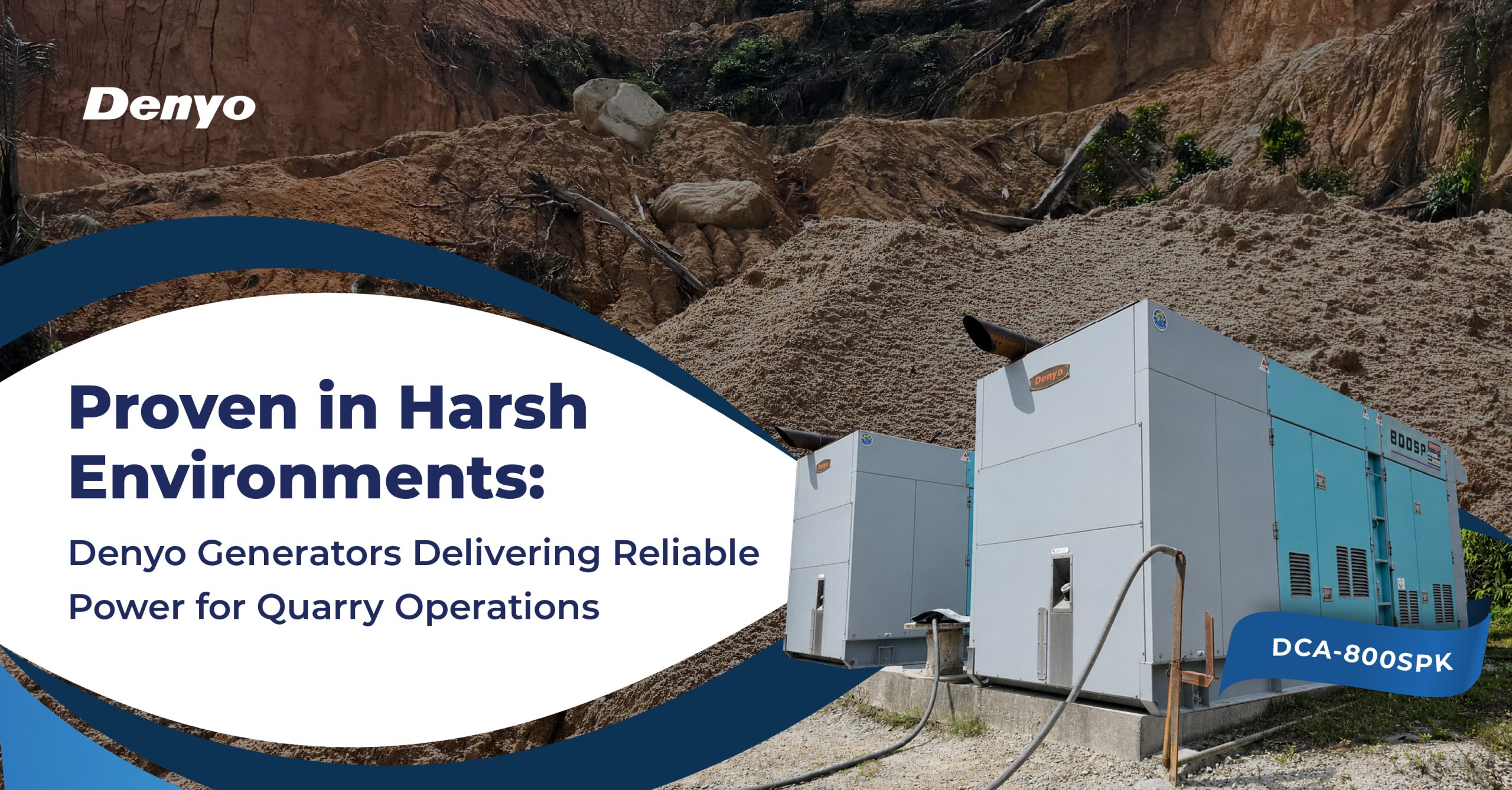 Proven in Harsh Environments: Denyo Generators Delivering Reliable Power for Quarry Operations